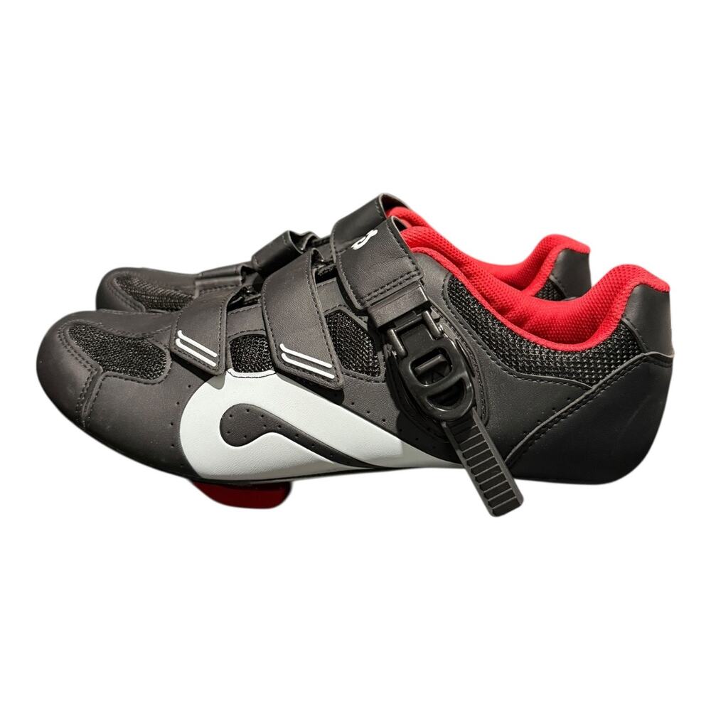 Peloton Cycling Sneakers Size 44 US Men's 10.5 Cleats Black Red - Picture 5 of 9